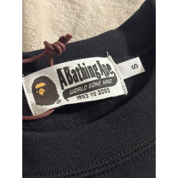 A Bathing Ape Camo Crewneck Sweatshirt Black Cotton Small - Picture 3 of 8